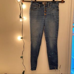 Madewell 9” High Rise Skinny Skinny Jeans